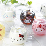 日本製不倒翁透明玻璃杯 牛奶杯 320ml｜大耳狗 酷洛米 帕恰狗 Hello Kitty 美樂蒂 布丁狗