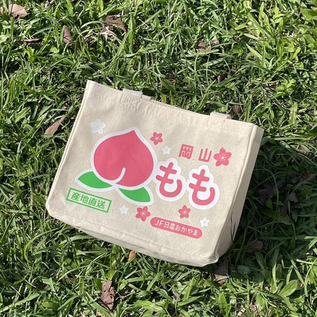 手提袋 購物袋 便當袋 水果袋 環保袋 袋子｜橘子 蘋果 桃子 草莓 青森蘋果 - 富士通販
