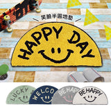 日本 TOMO 半圓笑臉地墊｜廚房地墊 浴廁地墊 玄關地墊 - 富士通販